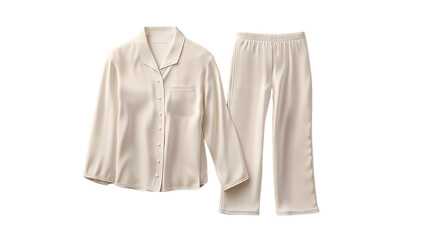 Elegant ivory pajama set, perfect for cozy nights and relaxed mornings routine