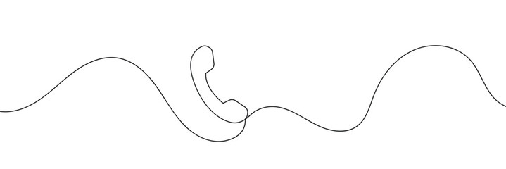 
Continuous editable line drawing of handset. One line drawing background. Vector illustration. Single line sun hat icon.