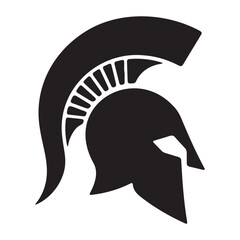 Spartan helmet silhouette vector graphic silhouette