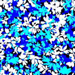 Abstract Watercolor Floral Pattern Design Digital Textile Print For Fabric, Allover Wallpaper Ready To Print