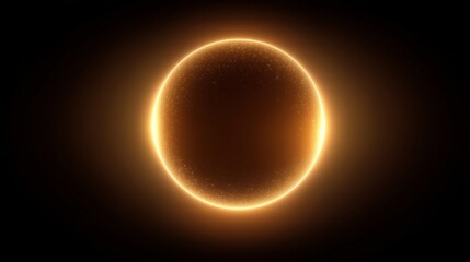 Glowing Orange Circle with Radiant Halo