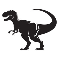 Silent stalker Tyrannosaurus silhouette – Tyrannosaurus illustration – Minimalist Tyrannosaurus vector – Dinosaur silhouette

