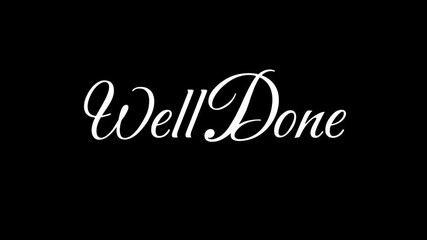 well done text animation on black background – minimalist modern motion design – motivational message clip for video projects