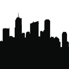 Fototapeta premium Skyline Clipart Vector – City Silhouette for Prints