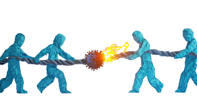 Tug of war with virus: Scientists and healthcare workers against the pandemic