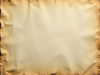 Old parchment paper with wrinkled edges placed on a wooden surface for crafting and artistic purposes
