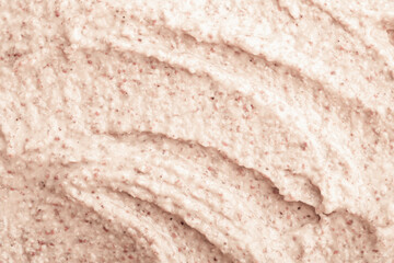 Texture of porridge close-up. Baby food, coarse porridge. Background texture of food for children.