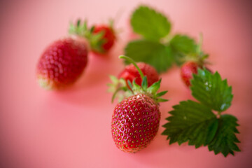 Close-up of strawberries on a light background