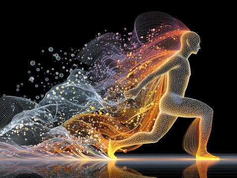 Holistic Body Posture. Abstract representation of dynamic human motion.