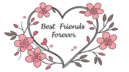 Artistic Watercolor Depiction of Friends Leaping Beneath a Pastel Sky and Heartfelt Words