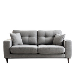 grey sofa minimalist transparant background
