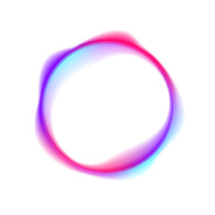 Ellipse gradient with blue, pink, purple, green glowing round wavy lines speed and motion. Abstract space bright colorful round frame png on white background. © MEDUZA