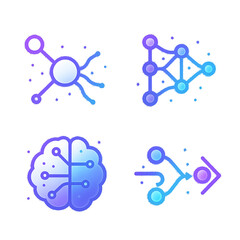 AI & Neural Network Icon Set