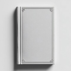 Blank Canvas: A beautifully designed, hardcover book with a pristine, textured cover lies elegantly, presenting an opportunity for custom design. Its subtle details draw the eye, inviting creativity.