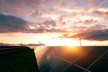 Wind turbines and solar parks are two adopted renewable energy technologies used to generate electricity sustainably. Green energy reduces pollution and keeps the environment clean and sustainable.