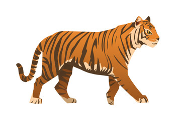 Versatile vector tiger illustration suitable for logos, stickers, t-shirts and more.