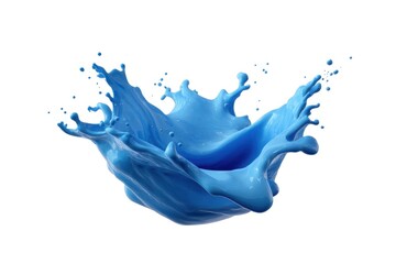 Blue paint splash crown isolated on white background