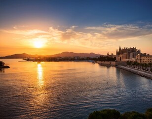 Fototapeta premium atardecer en palma de mallorca