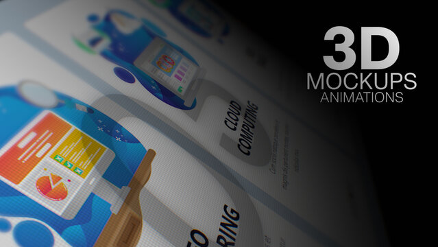 3D Mockup Camera Angle Animations (05) | Animated Screen Camera Close-Ups With Realistic Light and Depth (Drag & Drop)