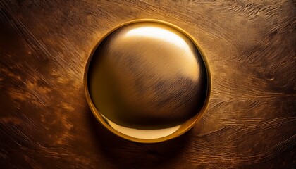 Obraz premium round golden object on a textured surface