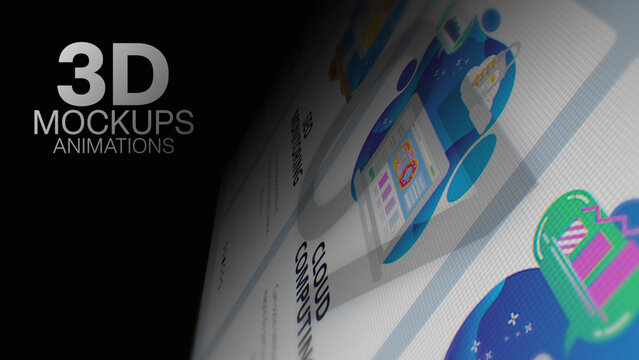 3D Mockup Camera Angle Animations (07) | Animated Screen Camera Close-Ups With Realistic Light and Depth (Drag & Drop)