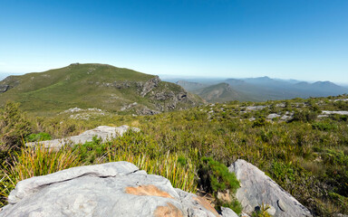 Mountain Landscape of Bluff Knoll, Stirling Range, Western Australia – Panoramic View of Rugged...