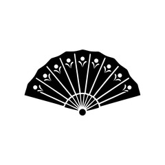 creative details Outline silhouette traditional hand fan icon vector illustration