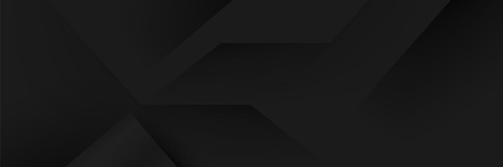 Abstract dark black Geometric banner design background.