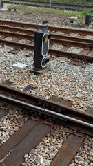 Rusted railway tracks merge symphonically on gravel, an eerie tribute to Railway Heritage Day and...