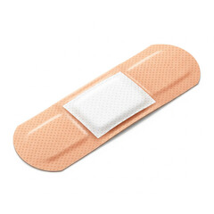 adhesive bandage on white background