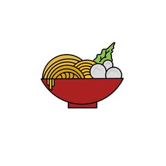 an illustration of a meatball bowl with its iconic image