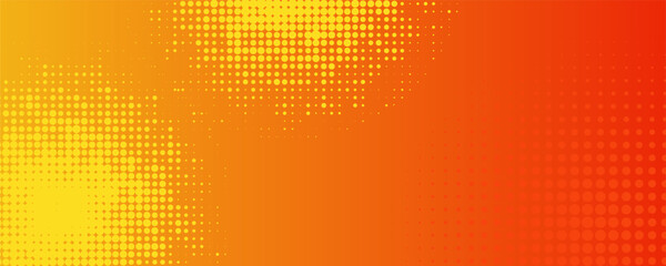 Abstract orange gradient background, halftone pattern, vector abstract trendy geometric graphic design. Simple minimal square and dots halftone yellow and orange gradient pattern background