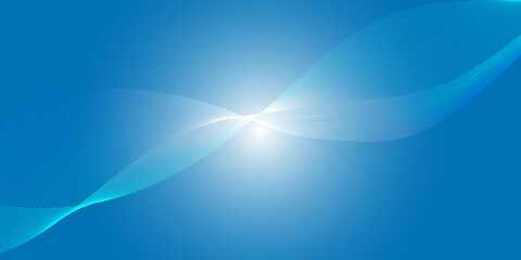 Abstract blue background with intertwined light waves