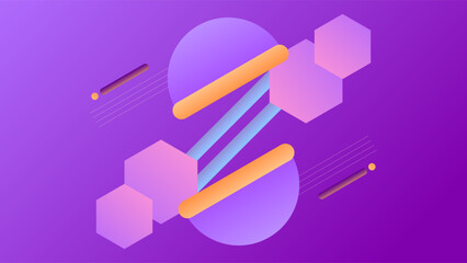ABSTRACT BACKGROUND ELEGANT PURPLE GRADIENT SMOOTH LIQUID COLORFUL DESIGN WITH CIRCLE LINES GEOMETRIC SHAPES VECTOR TEMPLATE GOOD FOR MODERN WEBSITE, WALLPAPER, COVER DESIGN 