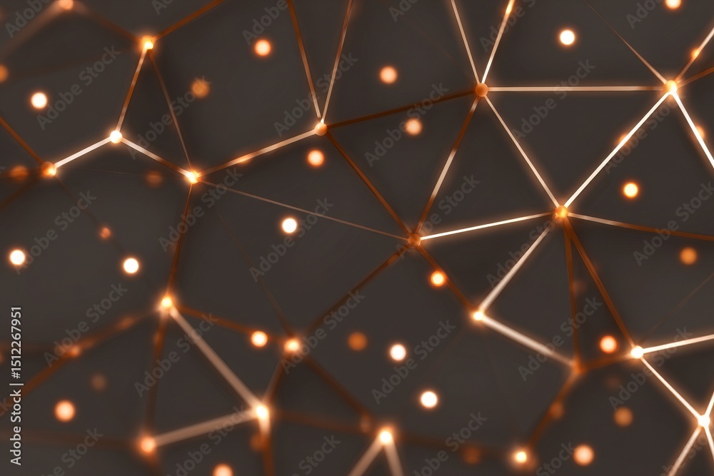 Poster an abstract background consisting of neon light shapes forms a futuristic concept in this generated 