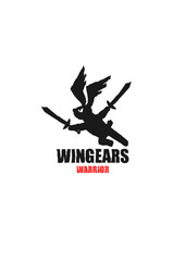 The logo is a rabbit with winged ears and two twin swords.