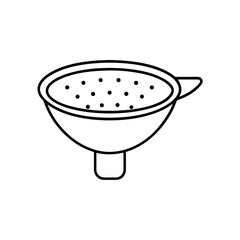 Vector illustration of Strainer silhouette