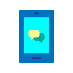 Online Discussion Vector Flat Icon Design