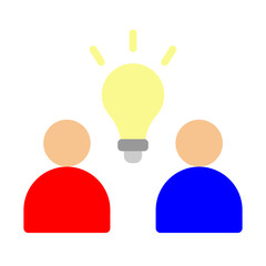 Brainstorming Vector Flat Icon Design