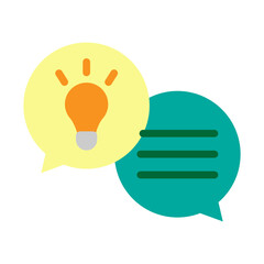 Idea Sharing Vector Flat Icon Design