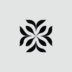 Obraz premium Asymmetrical Flower with Wave Petals