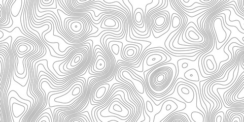 Abstract topographic contours map background. Topographic map and landscape terrain texture grid. Modern design with White background with topographic wavy pattern design. Black-white background.	