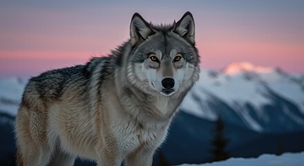 Naklejka premium wolf, animal, wild, snow, wildlife, wolf family, wolves, winter, mammal, gray, predator, fur, nature, alpha wolf, grey, white siberian wolf, black, grizzly, lupus, gray wolf, carnivore, wildlife, anim