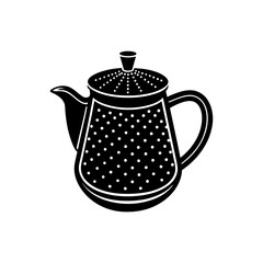 Vector illustration of tea infuser silhouette.