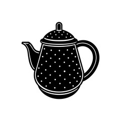 Vector illustration of tea infuser silhouette.