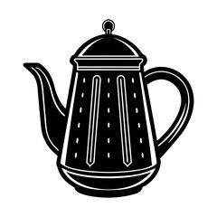 Vector illustration of tea infuser silhouette.
