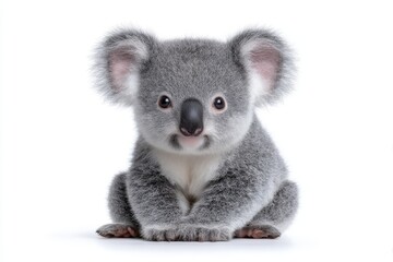 Obraz premium A cute koala is calmly sitting while displaying its unique characteristics and soft fur