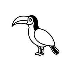 Vector illustration of Toucan silhouette 