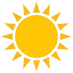 A 3d render of a glass sun on a white background