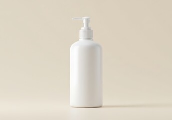 Women's facial soap plastic bottle mockup. Blank cosmetic packaging template. Industrial goods of cleaning products, skin care, facial cleanser advertising.